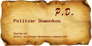 Politzer Domonkos névjegykártya